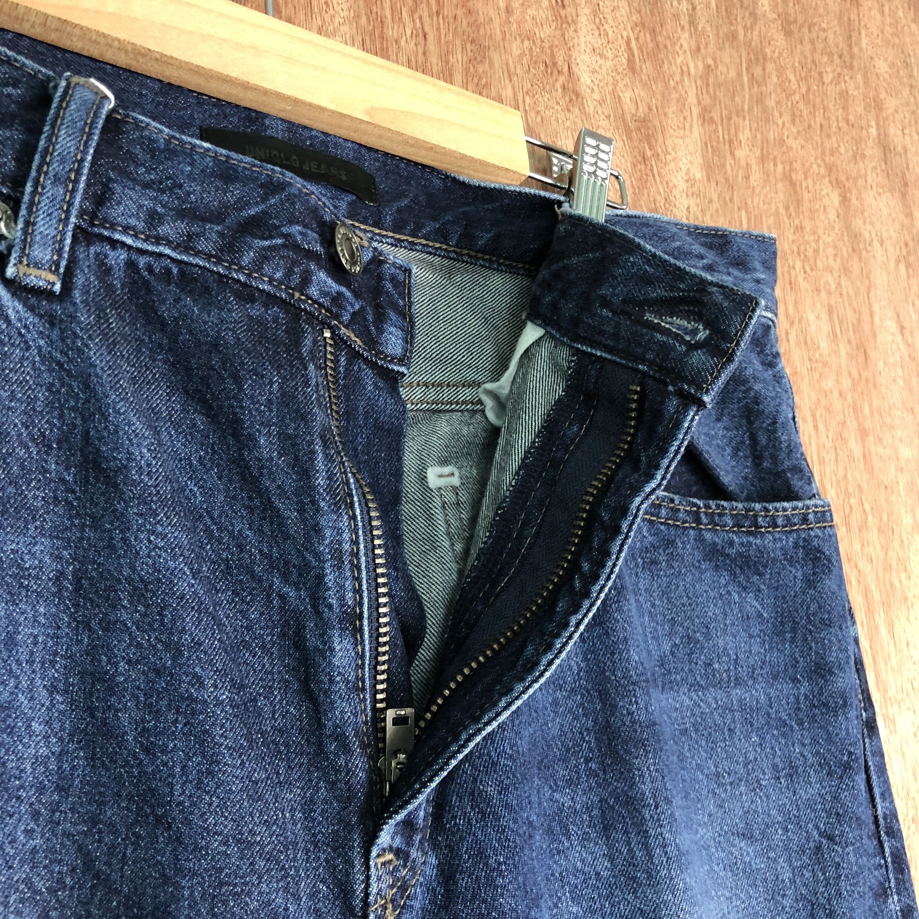 Uniqlo DLL Uniqlo japan Distressed Blue Denim Pants #c084 Size US 33 - 7 Thumbnail