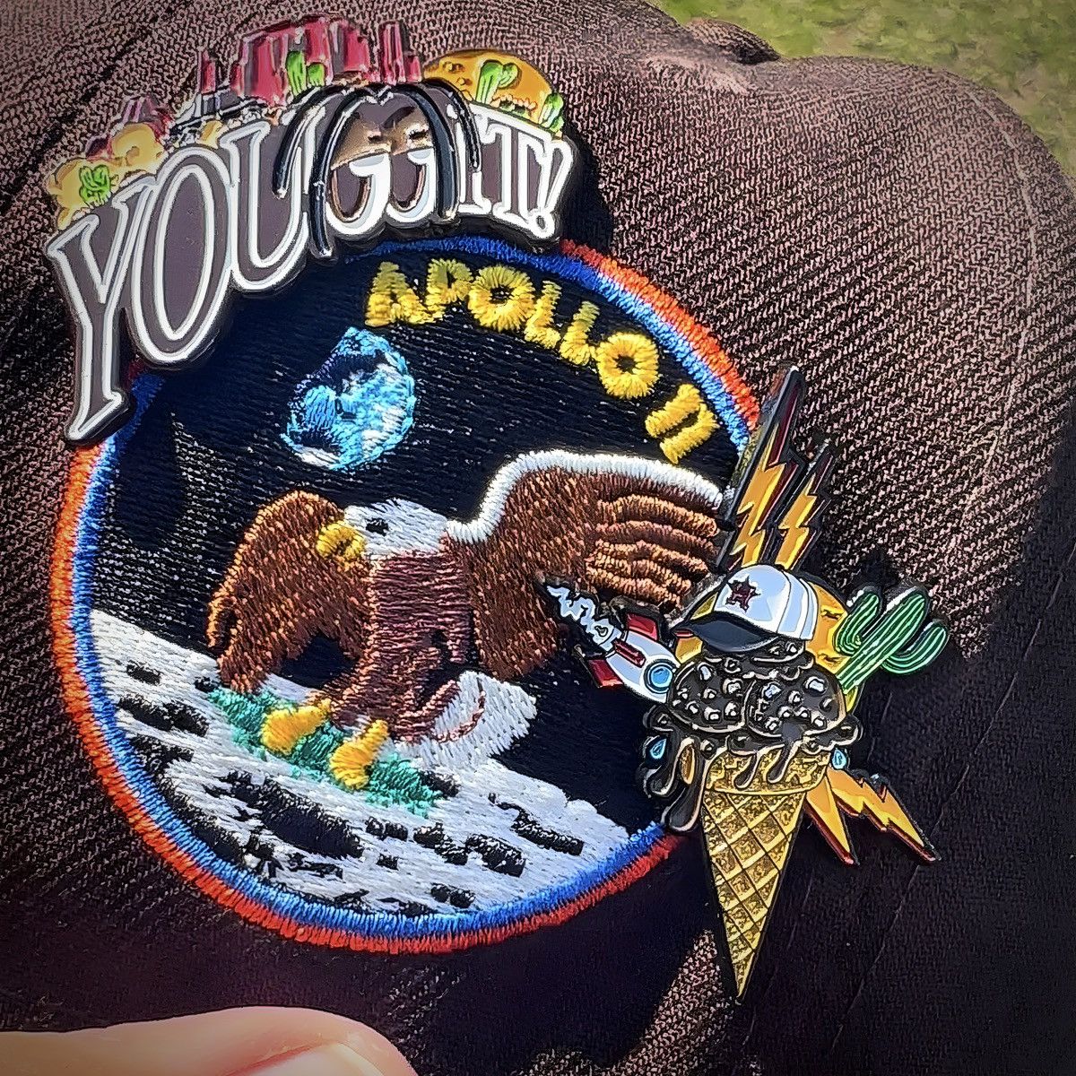 Hat Club × MyFitteds Houston Astros Rocky Road RODEO Pin Travis Scott Astroworld Size ONE SIZE - 3 Thumbnail
