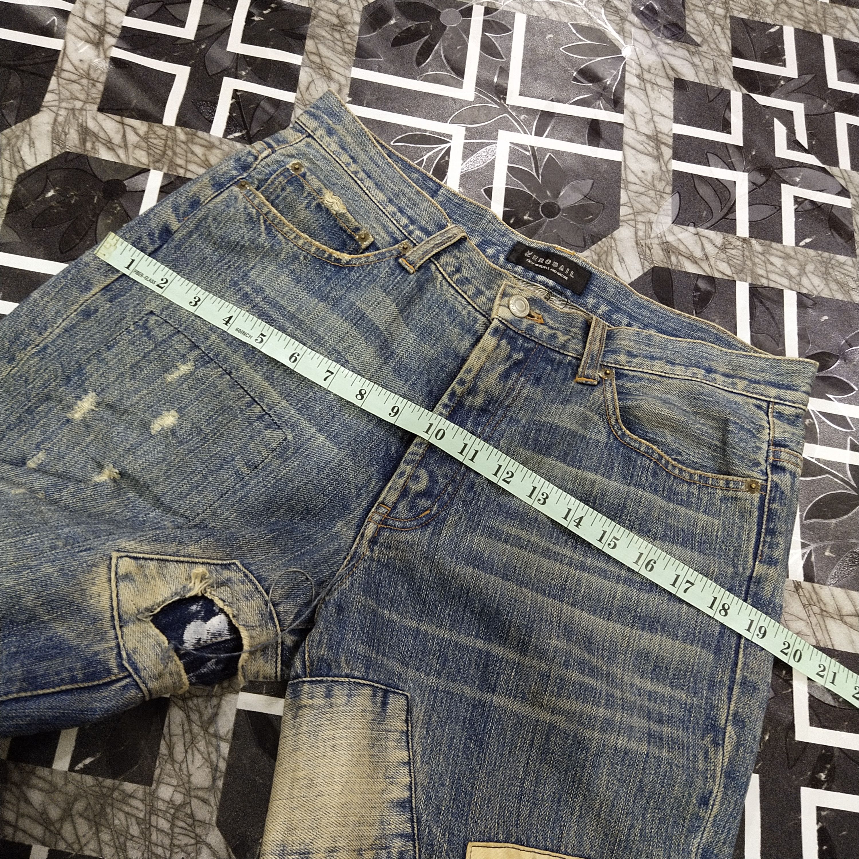 Japanese Brand Japanese Brand Patchwork Jeans Distressed Jeans Size US 32 / EU 48 - 12 Thumbnail