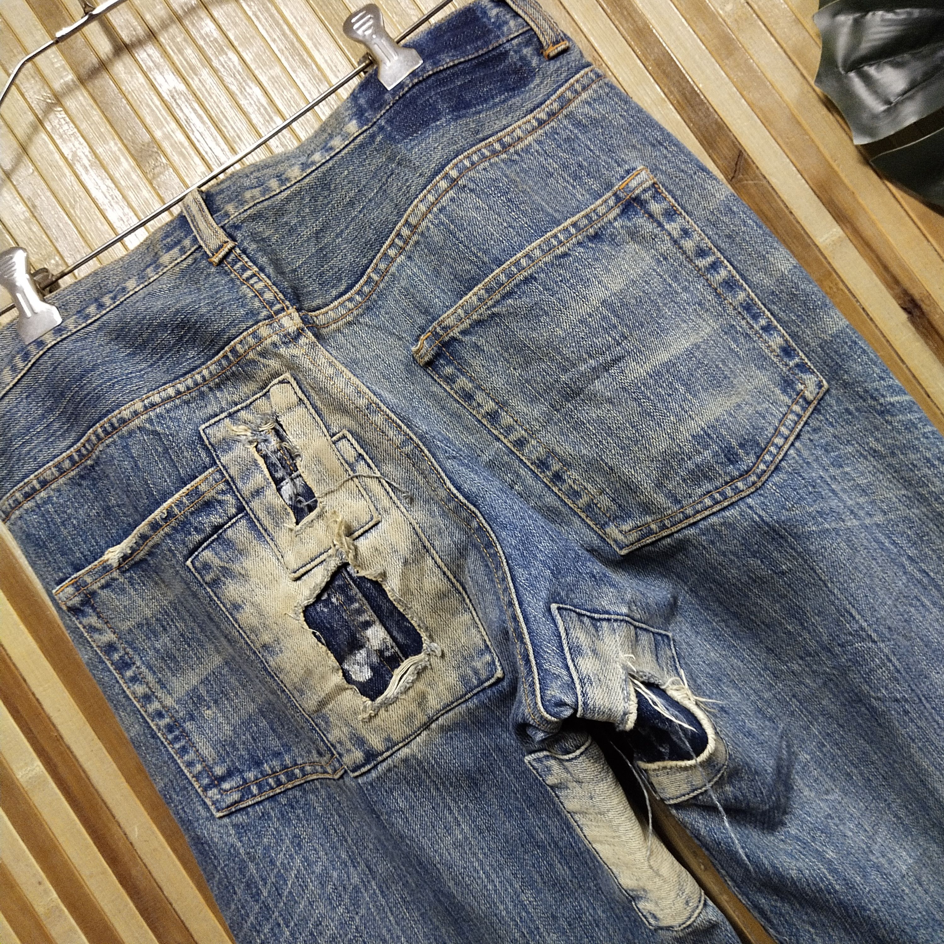 Japanese Brand Japanese Brand Patchwork Jeans Distressed Jeans Size US 32 / EU 48 - 4 Thumbnail