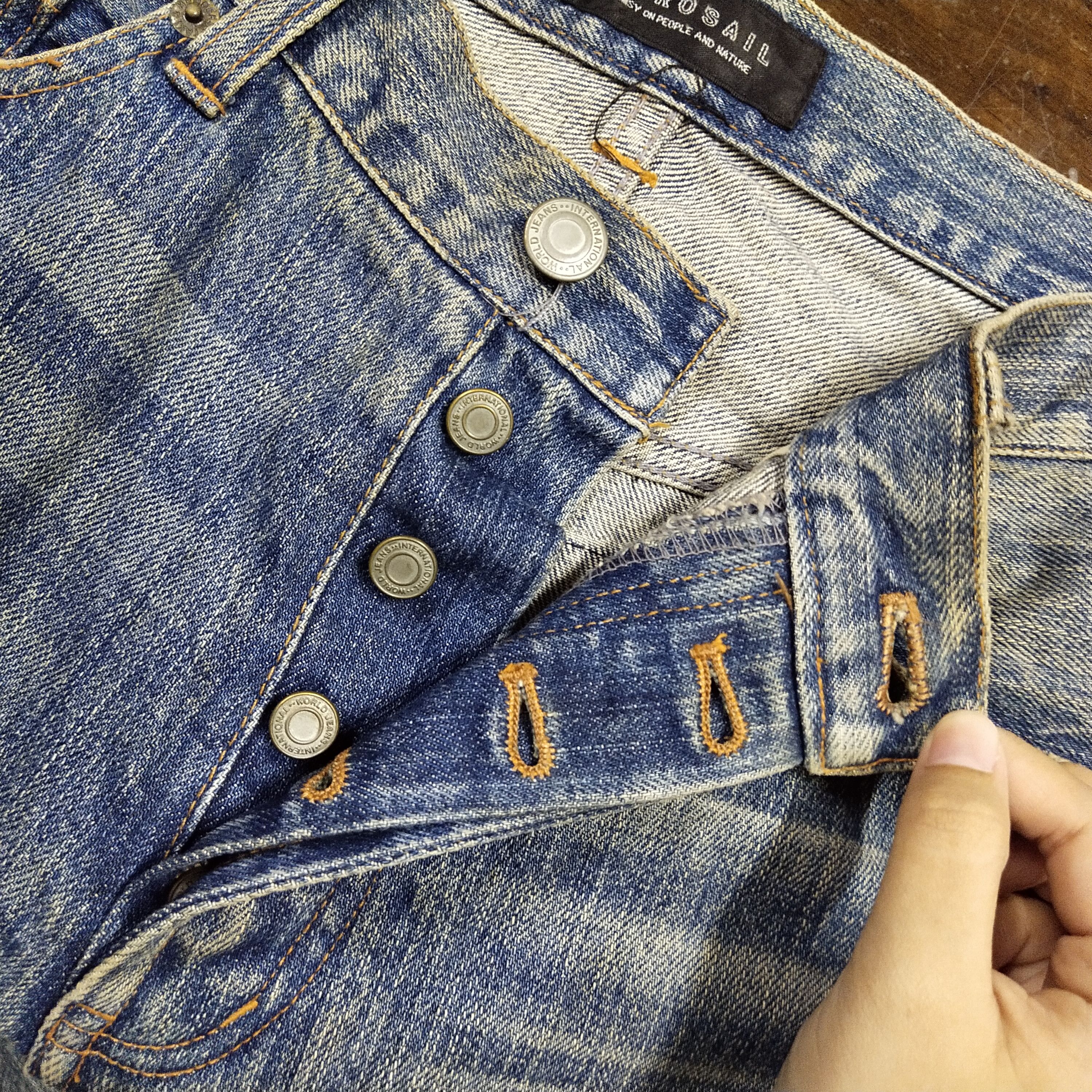 Japanese Brand Japanese Brand Patchwork Jeans Distressed Jeans Size US 32 / EU 48 - 7 Thumbnail