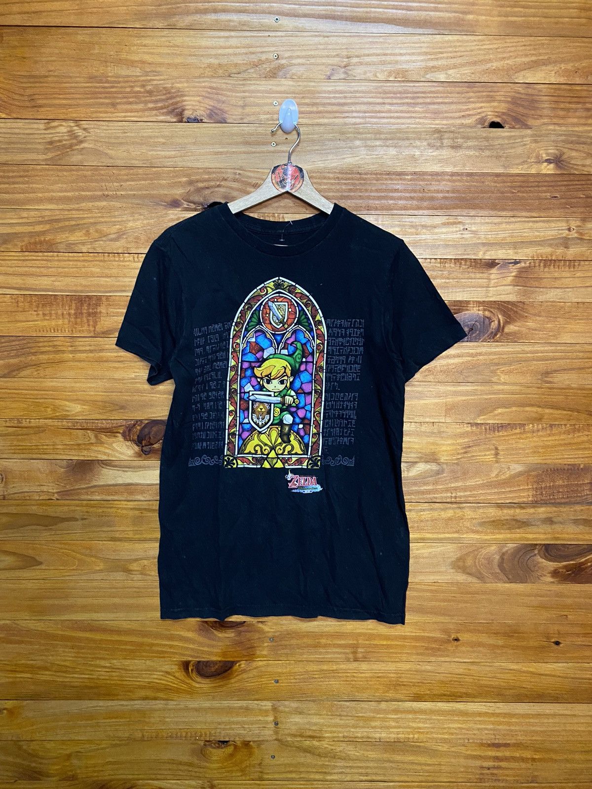 image of Vintage Y2K Zelda Chronicles Hd Games Promo Tee in Faded Black, Men's (Size Small)