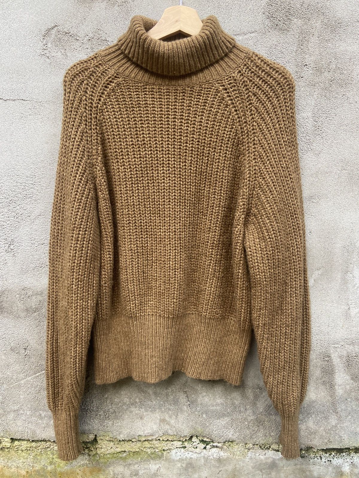 image of Lemaire x Uniqlo U Wool Knit Turtleneck Knitwear Sweater in Brown, Men's (Size XL)