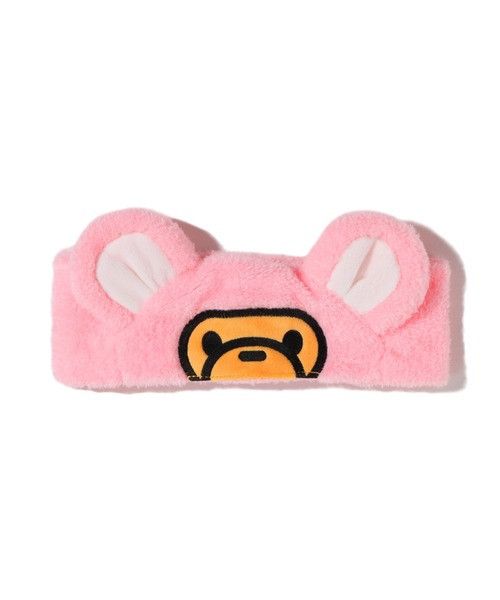 Bape A BATHING APE Baby Milo Bear Ear Boa Hairband K Pink | Grailed