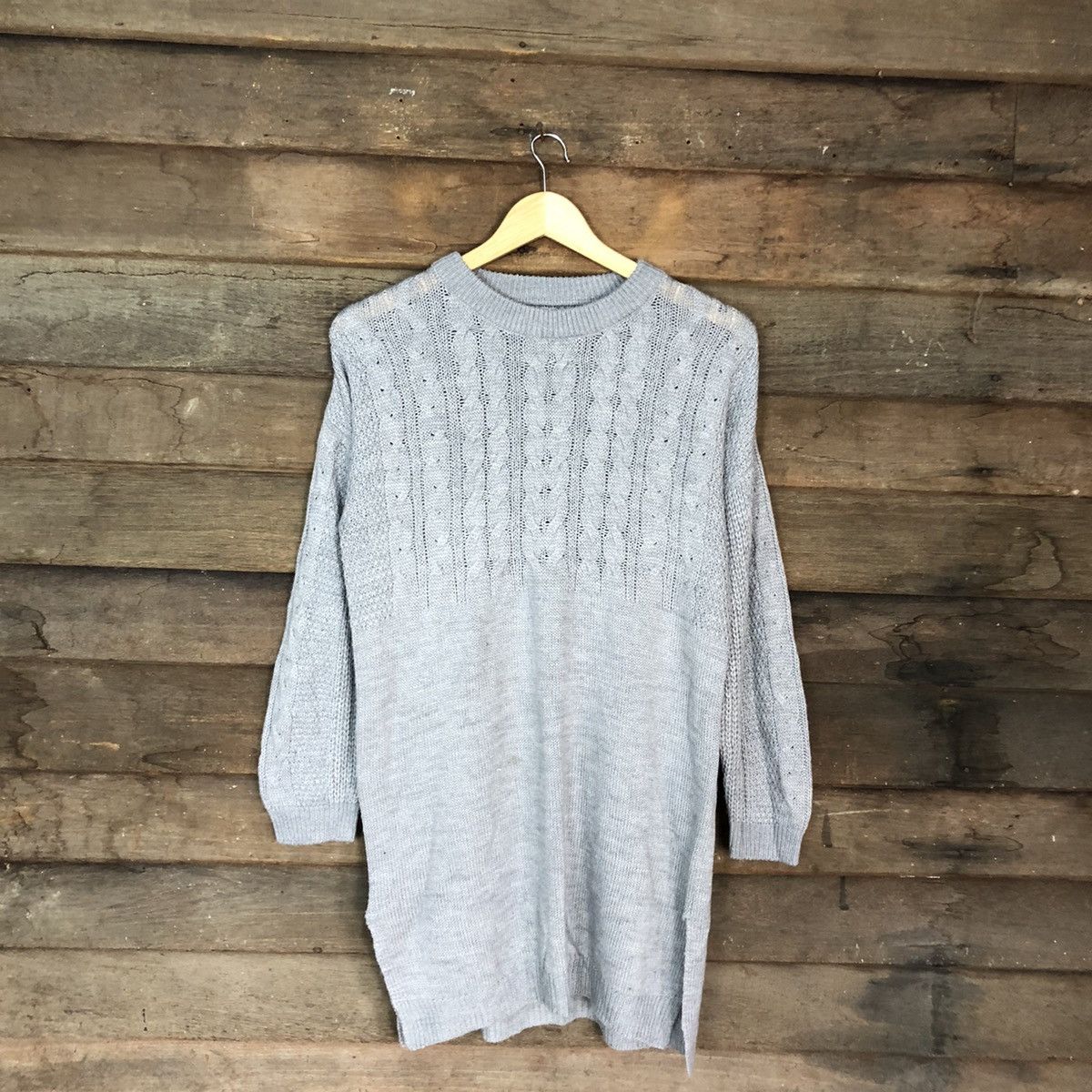 Japan Grey Long Knitwear #A107