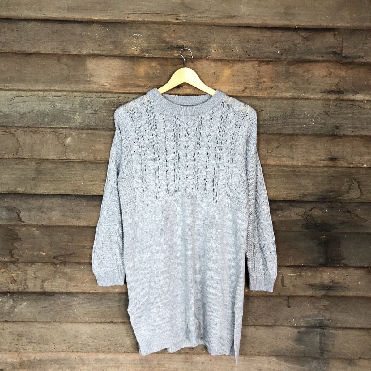 Japan Grey Long Knitwear #A107