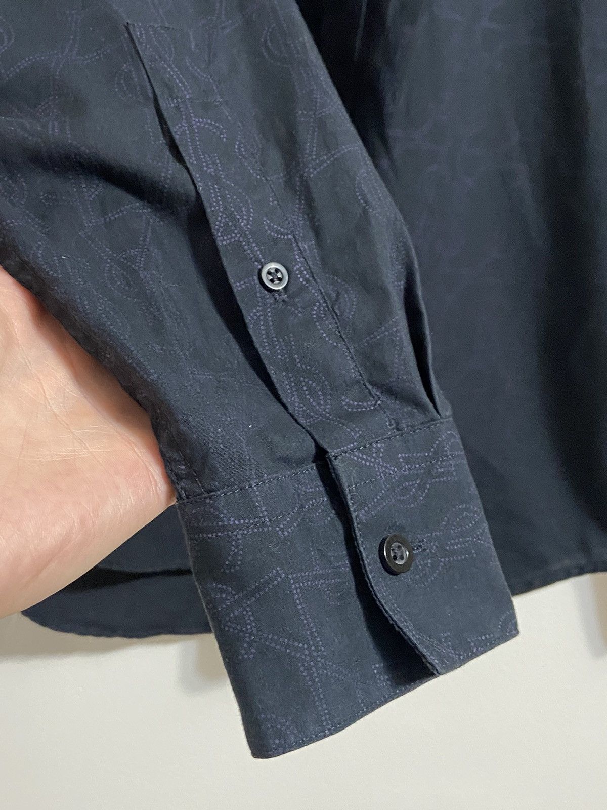 Yves Saint Laurent Yves Saint Laurent Button Up Shirt Monogram Size US S / EU 44-46 / 1 - 10 Thumbnail