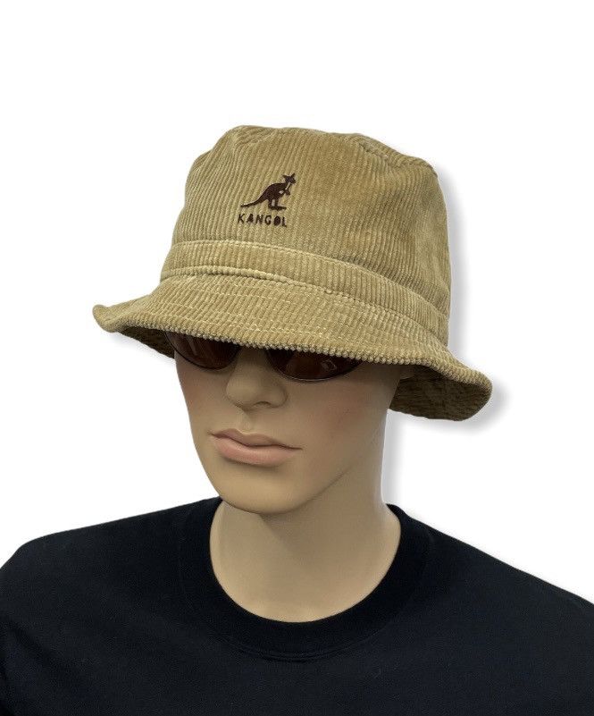 image of Corduroi Club x Kangol Vintage 90’S Kangol Corduroy Hiphop Bucket Hat in Brown, Men's