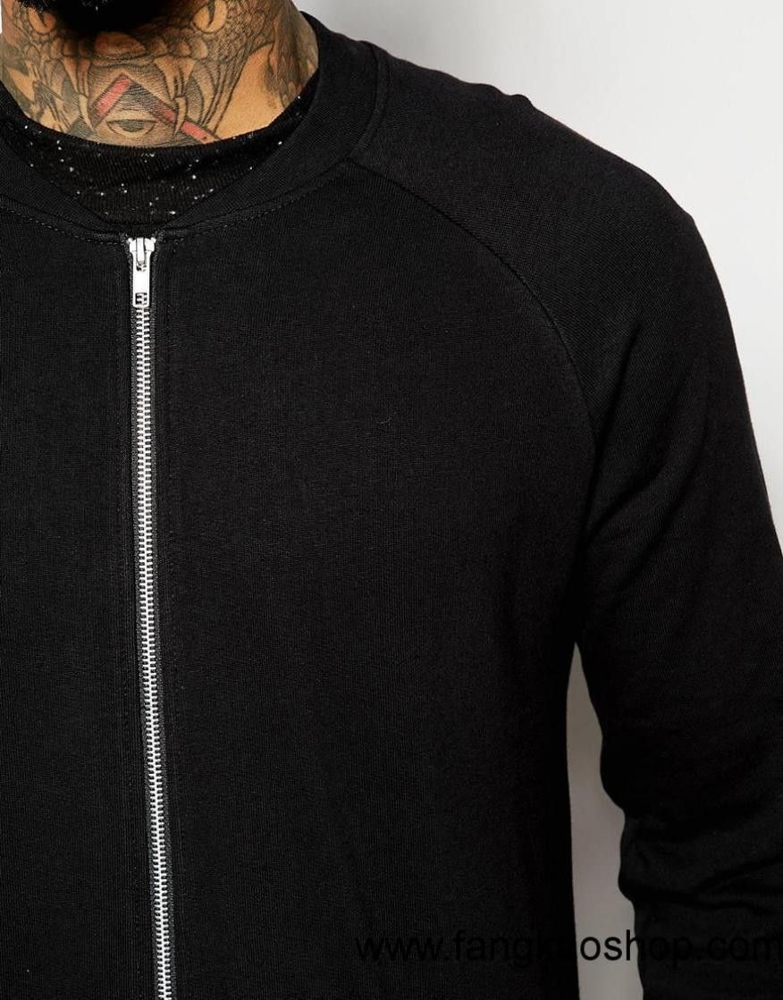 Asos bomber zip coat jacket - not leather biker parka Size US XL / EU 56 / 4 - 4 Thumbnail
