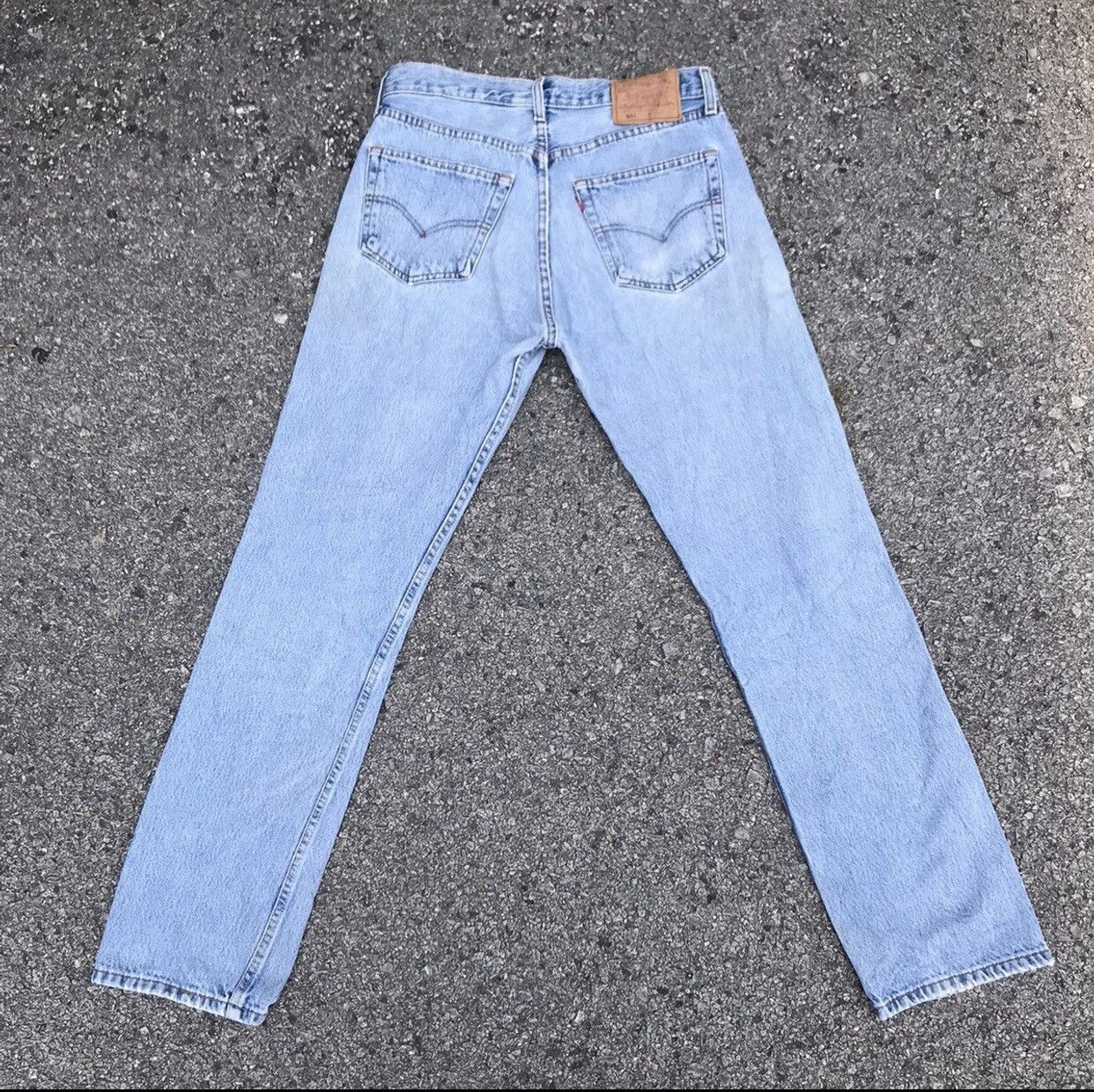 Levi's Vintage 90s Levis 501 Grunge Denim Jeans Lightwash Cobain Size US 32 / EU 48 - 2 Thumbnail