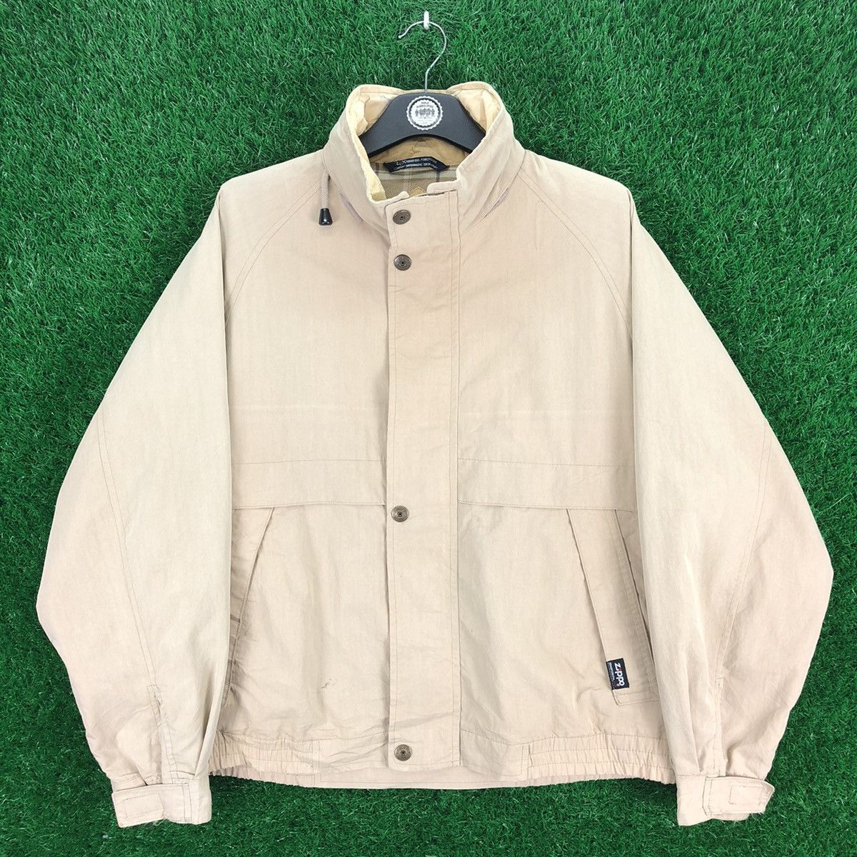 image of Vintage 80's Zippo Bradford, Pa, Usa Windbreaker in Nude, Men's (Size XL)