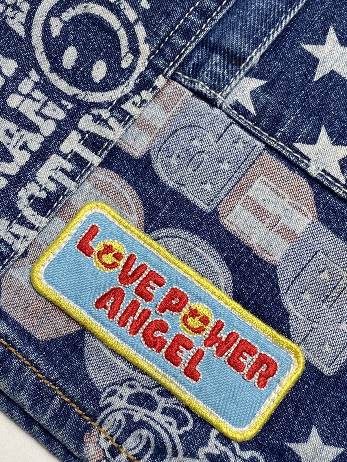Hysteric Glamour 1990s Angel Blue - Patchwork Star Short Denim Size US 28 / EU 44 - 5 Thumbnail