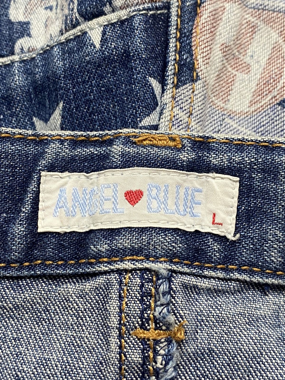 Hysteric Glamour 1990s Angel Blue - Patchwork Star Short Denim Size US 28 / EU 44 - 10 Thumbnail