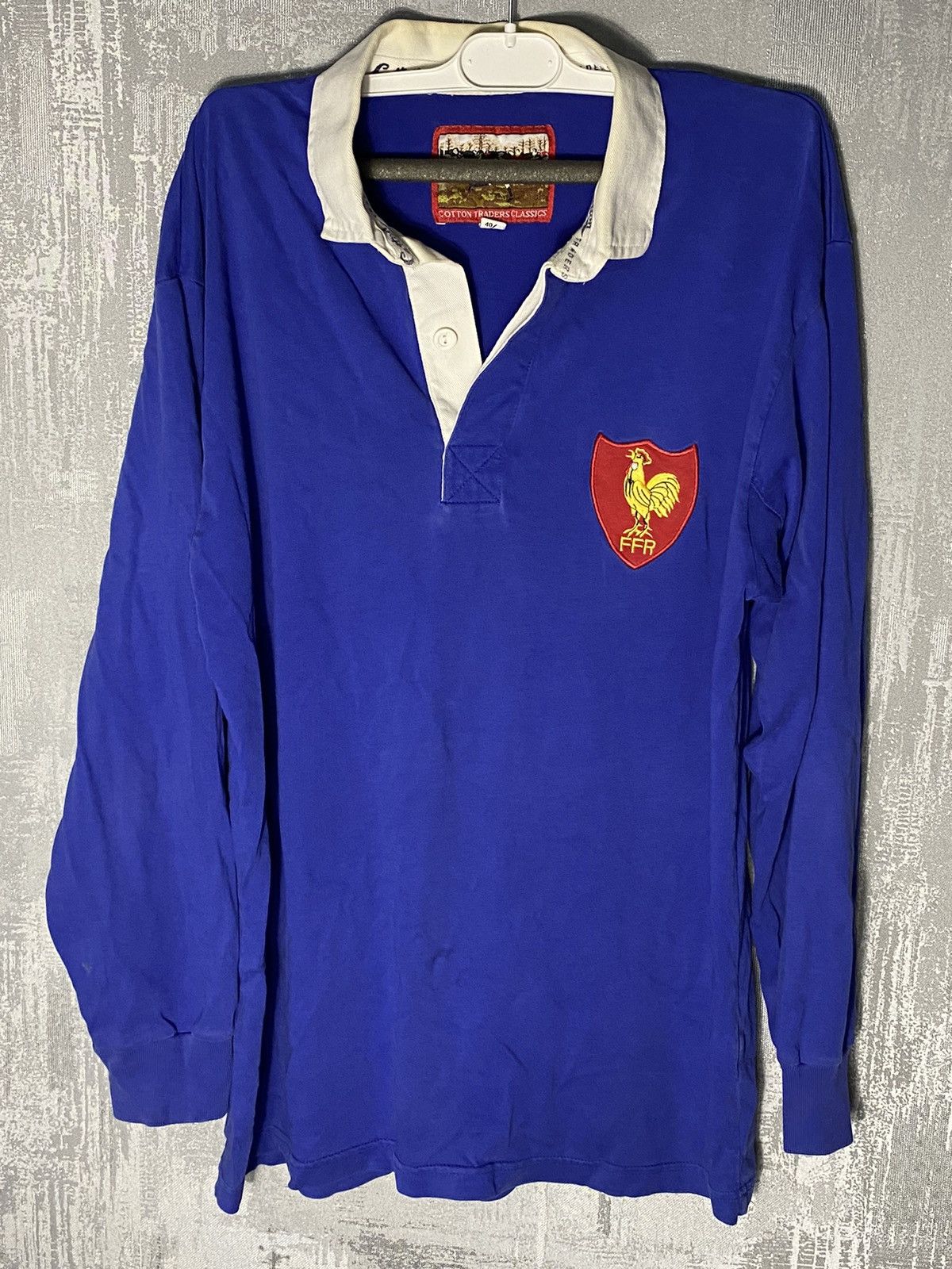 Vintage Vintage Cotton Traders France Rugby Jersey Shirt Long Sleeve Size US M / EU 48-50 / 2 - 1 Thumbnail