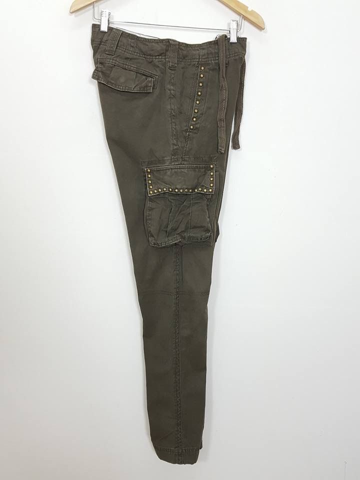 Designer × Japanese Brand Japanese Drawstring Studded Cargo Style Military Pant Size US 31 - 5 Thumbnail