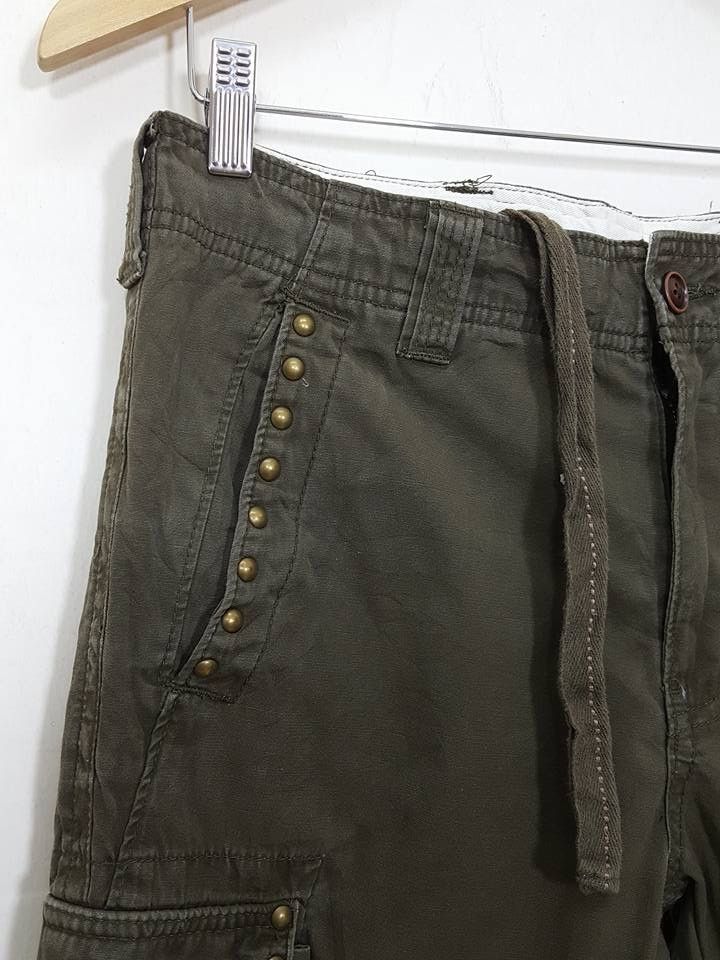 Designer × Japanese Brand Japanese Drawstring Studded Cargo Style Military Pant Size US 31 - 6 Thumbnail