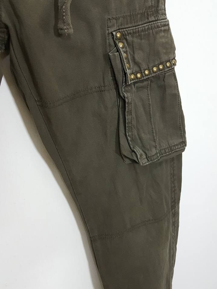 Designer × Japanese Brand Japanese Drawstring Studded Cargo Style Military Pant Size US 31 - 9 Thumbnail