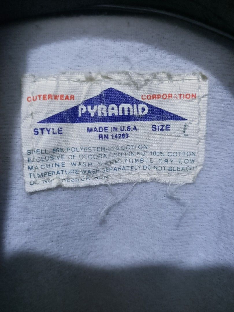 NHL 🔥Vintage 80s New York Rangers Bomber Jacket – Pyramid USA Size US L / EU 52-54 / 3 - 8 Thumbnail