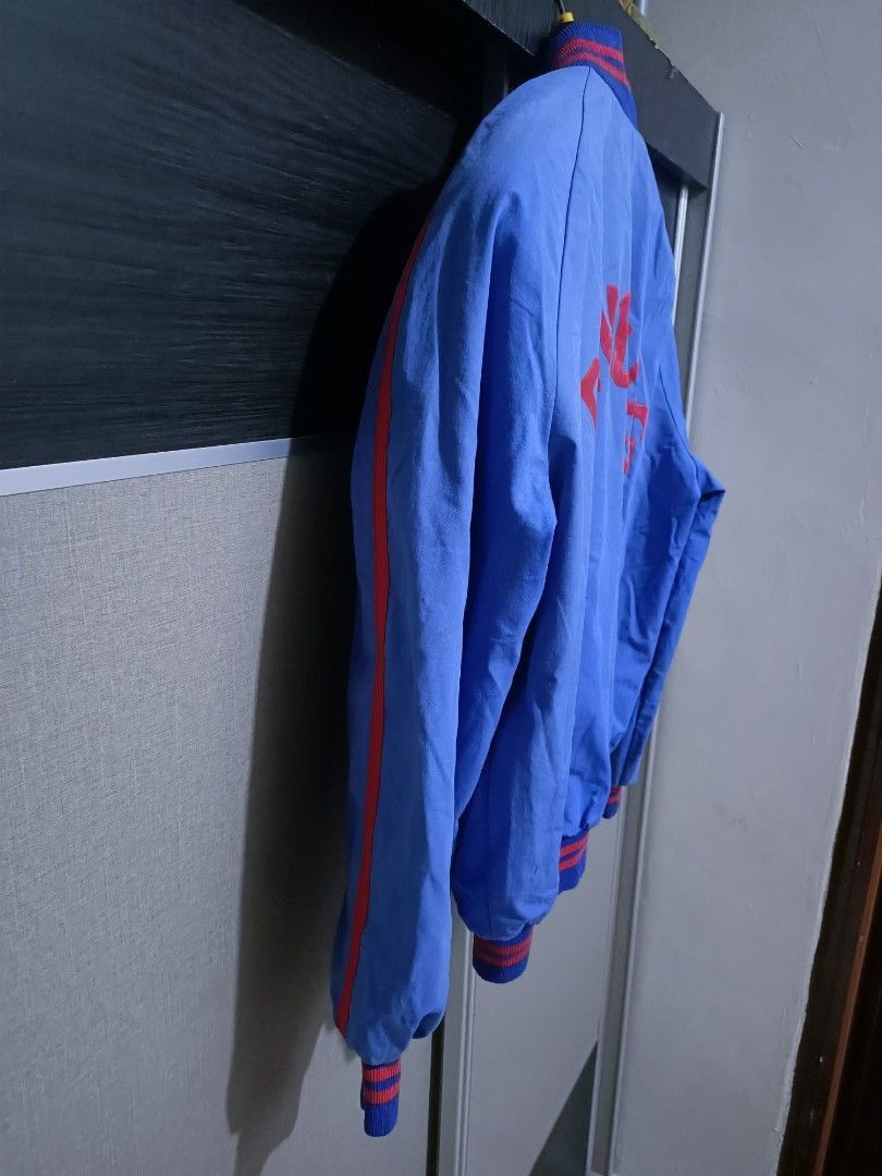 NHL 🔥Vintage 80s New York Rangers Bomber Jacket – Pyramid USA Size US L / EU 52-54 / 3 - 6 Thumbnail