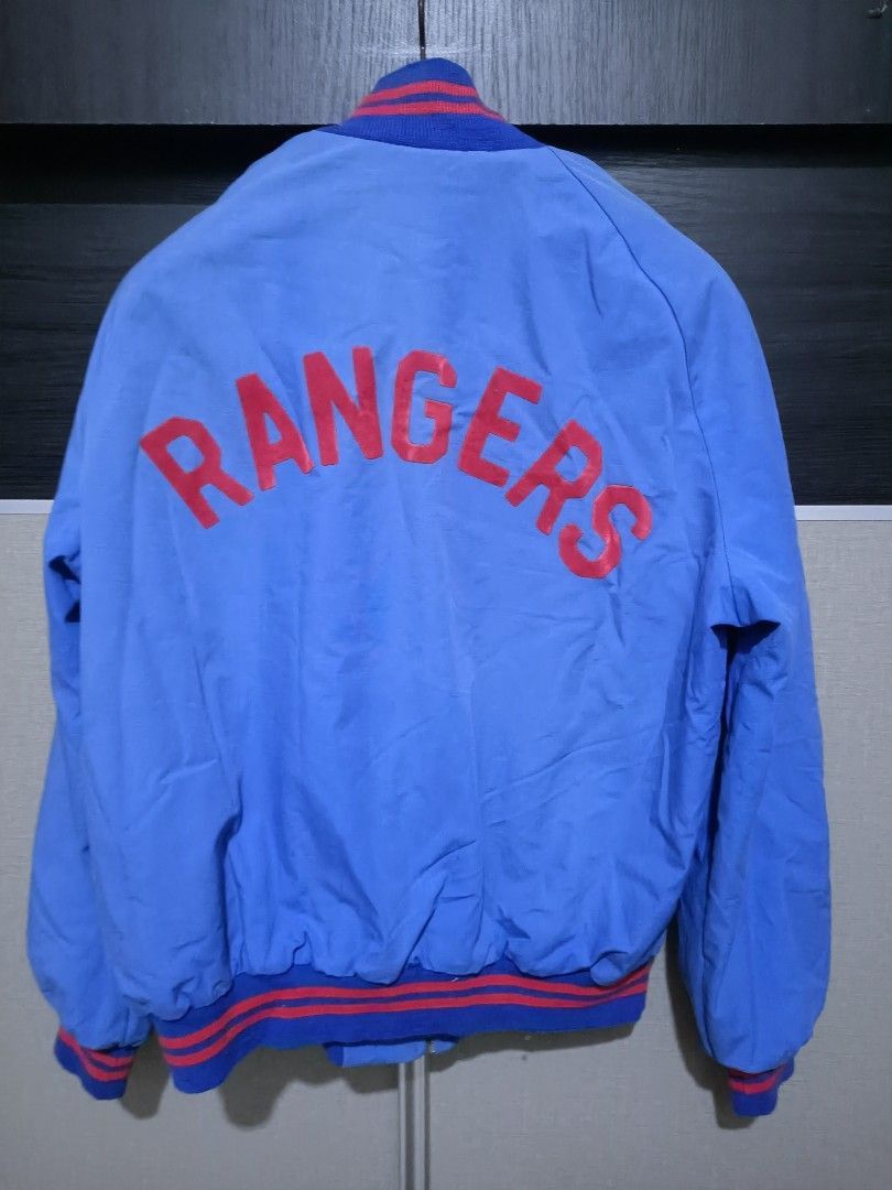 NHL 🔥Vintage 80s New York Rangers Bomber Jacket – Pyramid USA Size US L / EU 52-54 / 3 - 3 Thumbnail