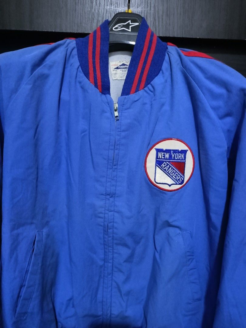 NHL 🔥Vintage 80s New York Rangers Bomber Jacket – Pyramid USA Size US L / EU 52-54 / 3 - 2 Thumbnail