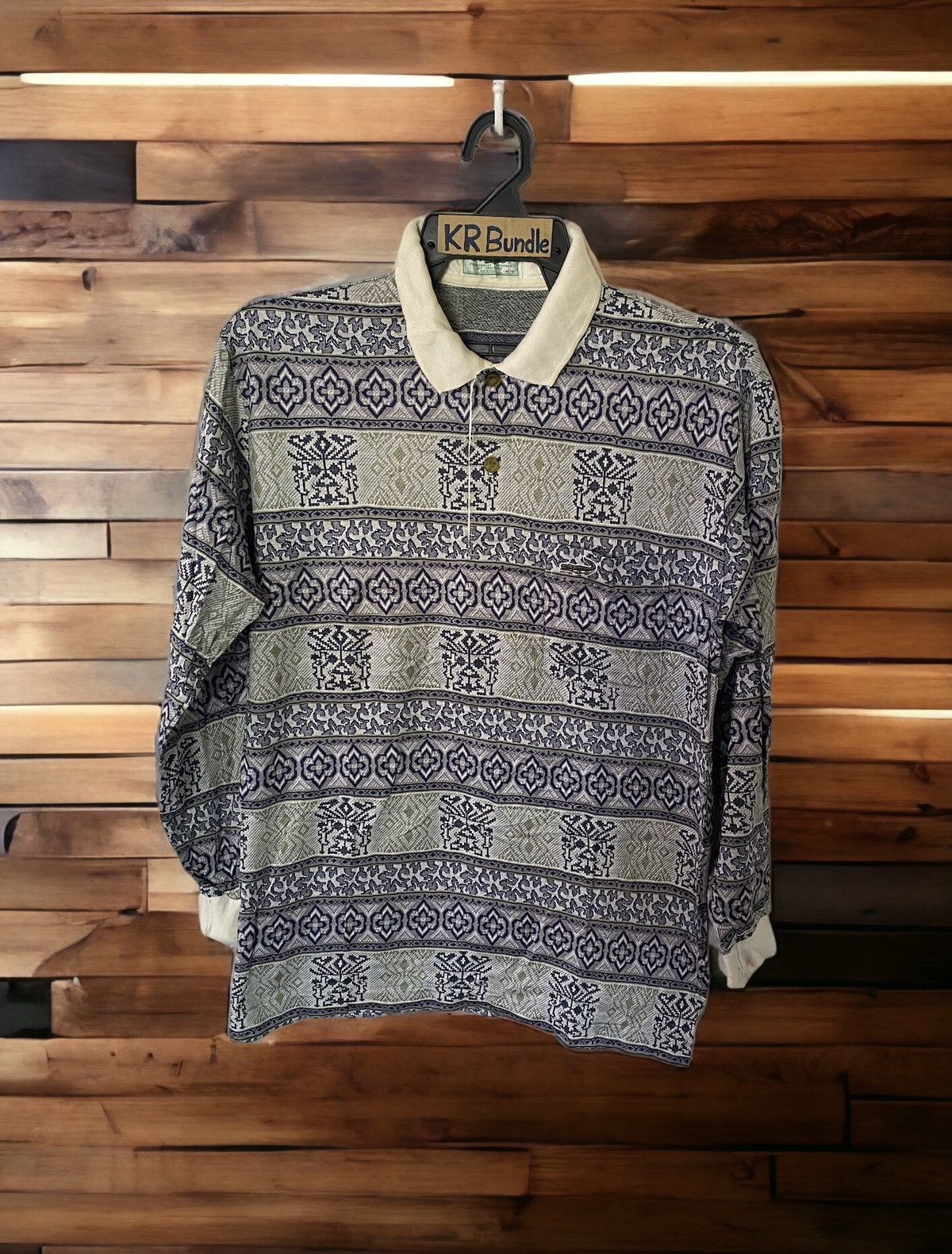 Designer Vintage 90’s Crocodile Long Sleeve Design Style Size US M / EU 48-50 / 2 - 1 Thumbnail
