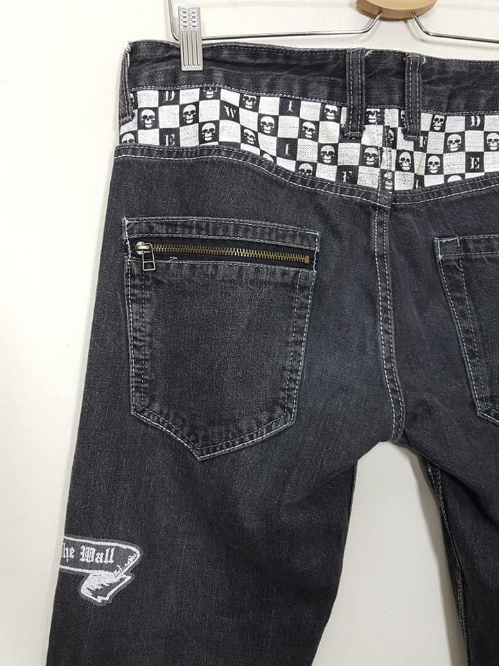 Japanese Brand Punk Skull Black White Checked Pant Size US 32 / EU 48 - 5 Thumbnail