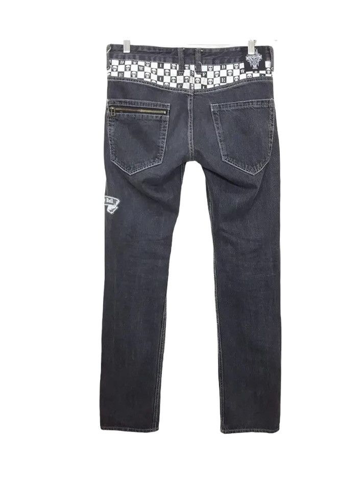 Japanese Brand Punk Skull Black White Checked Pant Size US 32 / EU 48 - 3 Thumbnail