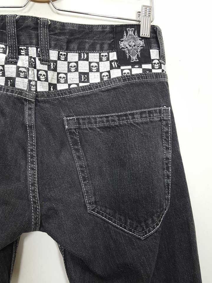 Japanese Brand Punk Skull Black White Checked Pant Size US 32 / EU 48 - 6 Thumbnail