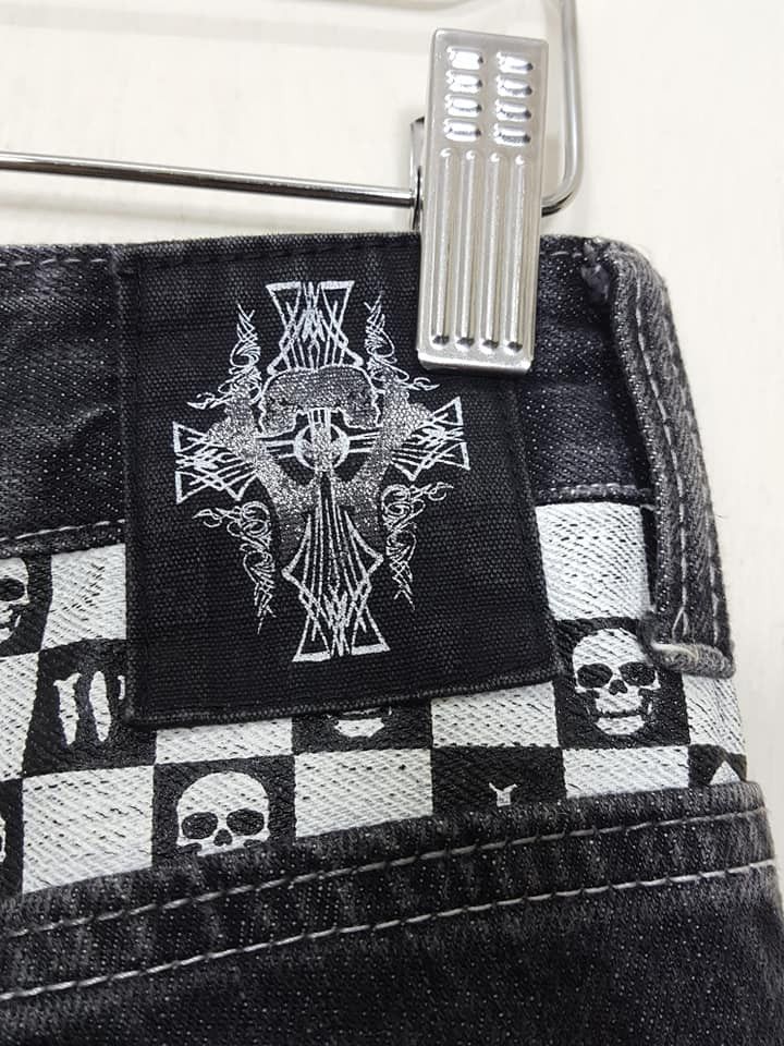 Japanese Brand Punk Skull Black White Checked Pant Size US 32 / EU 48 - 8 Thumbnail