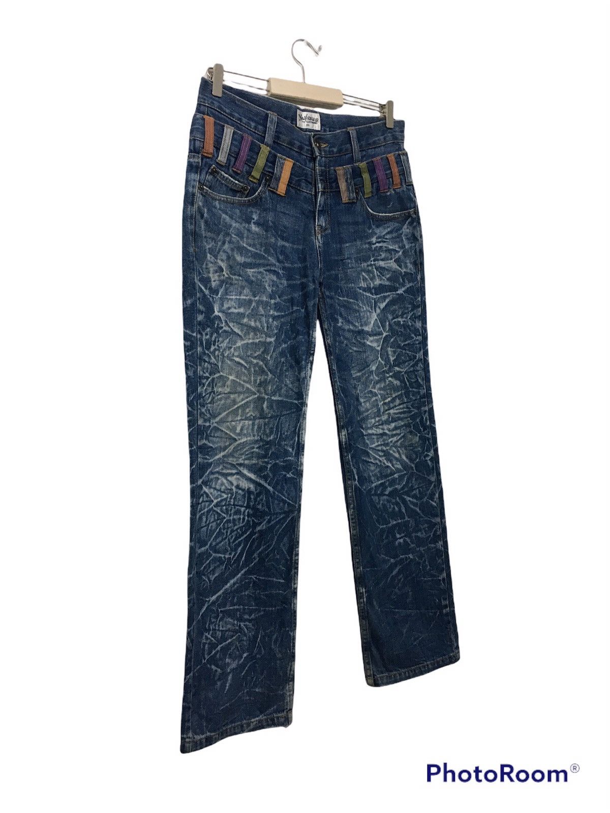 Japanese Brand Japanese Brand Nylaus Art Distressed Denim Pants Size US 36 / EU 52 - 5 Thumbnail