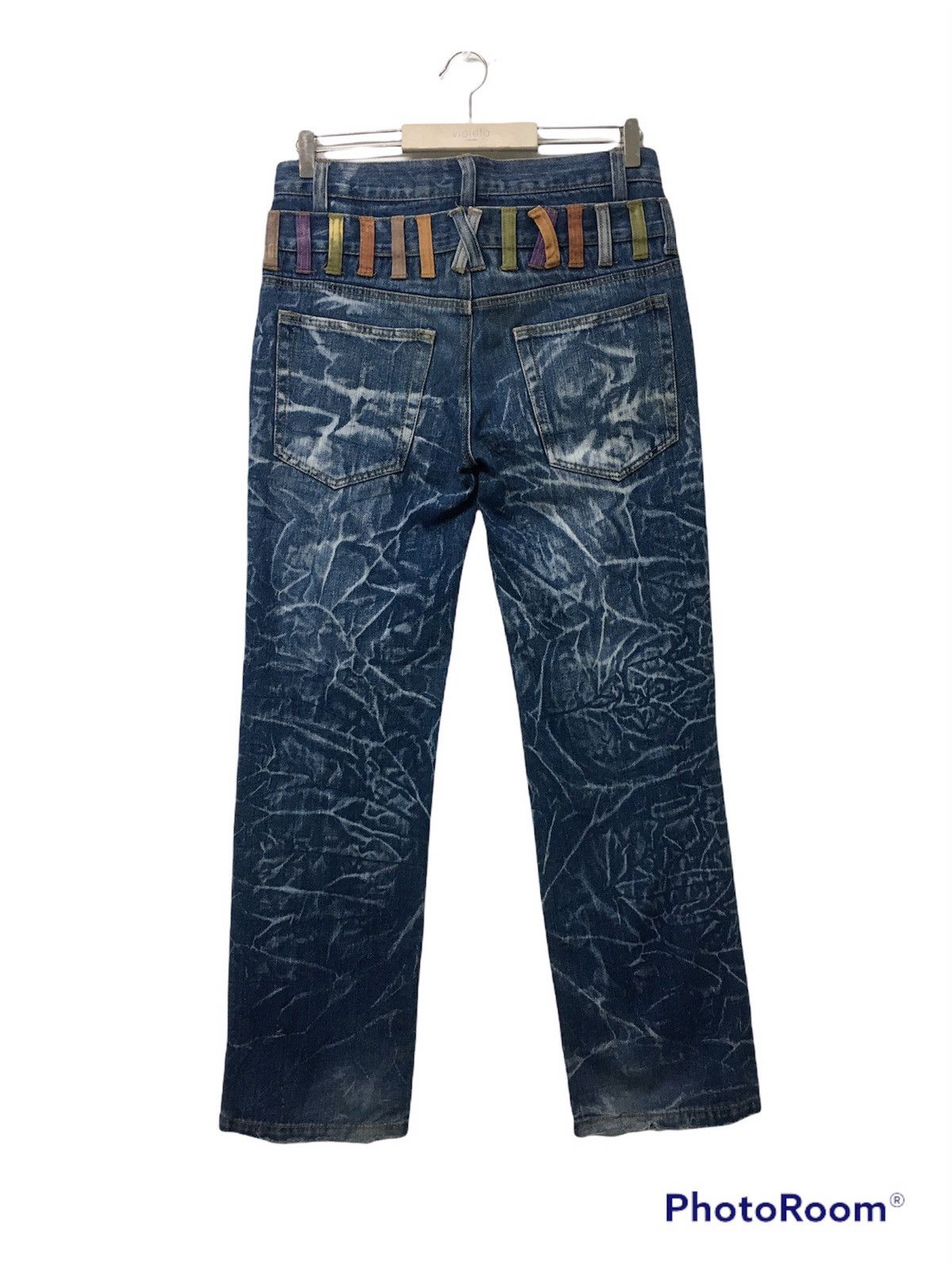 Japanese Brand Japanese Brand Nylaus Art Distressed Denim Pants Size US 36 / EU 52 - 2 Thumbnail