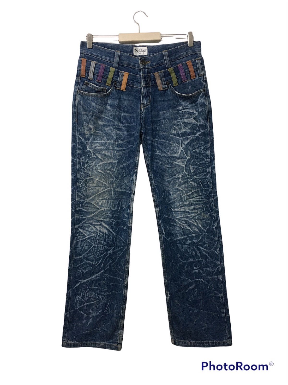 Japanese Brand Japanese Brand Nylaus Art Distressed Denim Pants Size US 36 / EU 52 - 1 Thumbnail