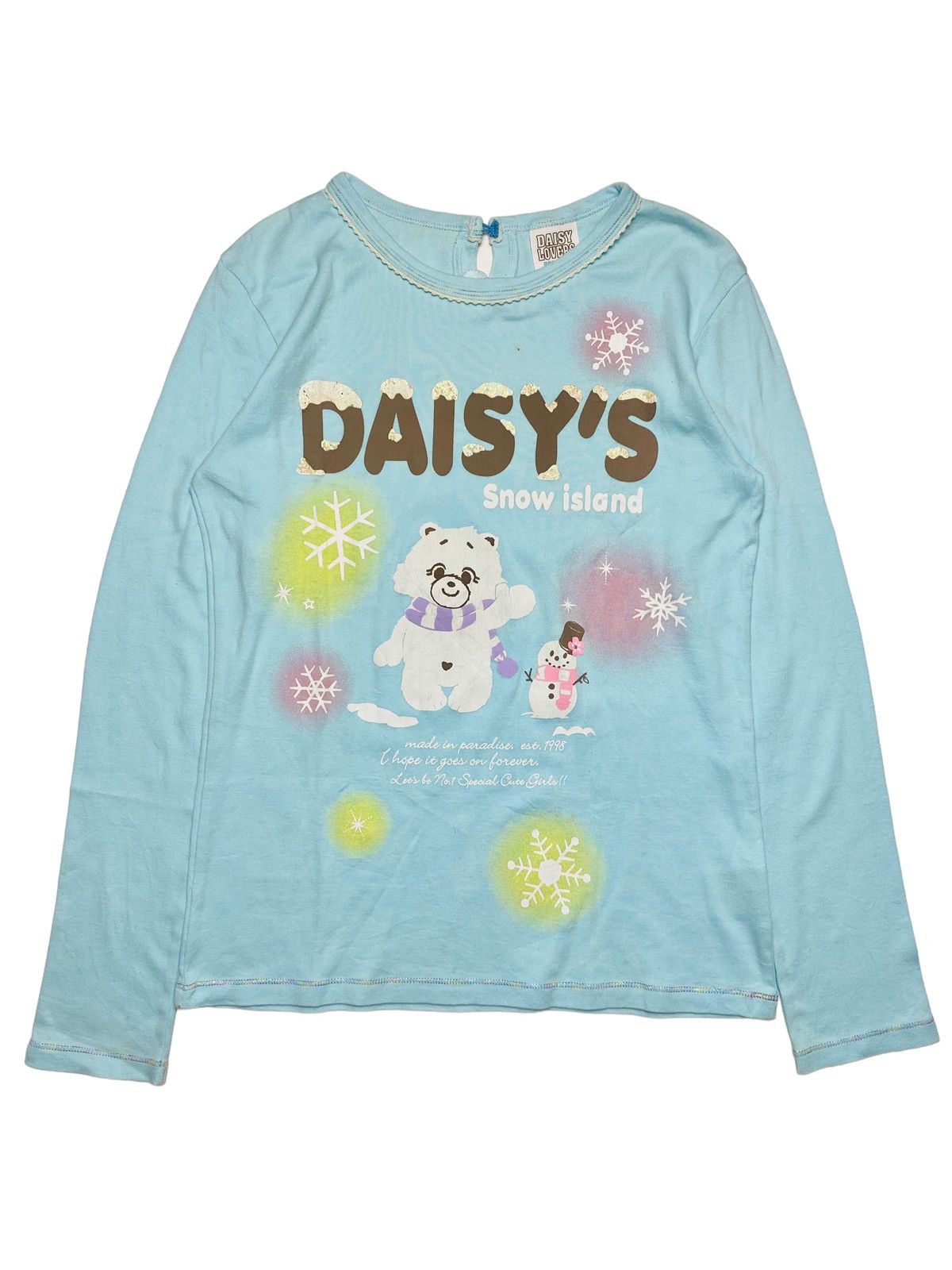 Angel Blue 2000s Daisy Lovers - Snow Island Baby Tee Size M / US 6-8 / IT 42-44 - 1 Thumbnail