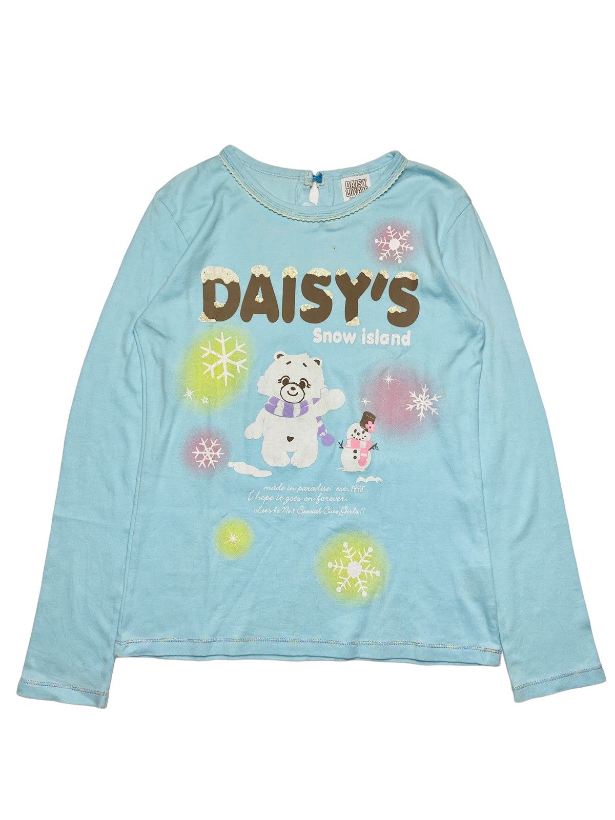 Angel Blue 2000s Daisy Lovers - Snow Island Baby Tee Size M / US 6-8 / IT 42-44 - 3 Thumbnail