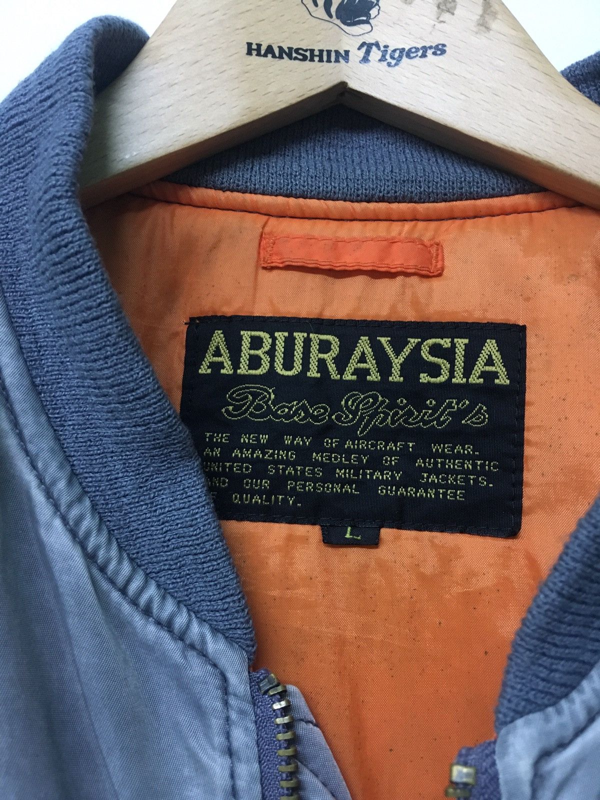 Other Aburaysia Distressed GREY Color Bomber/Flight Jacket Size US L / EU 52-54 / 3 - 7 Thumbnail
