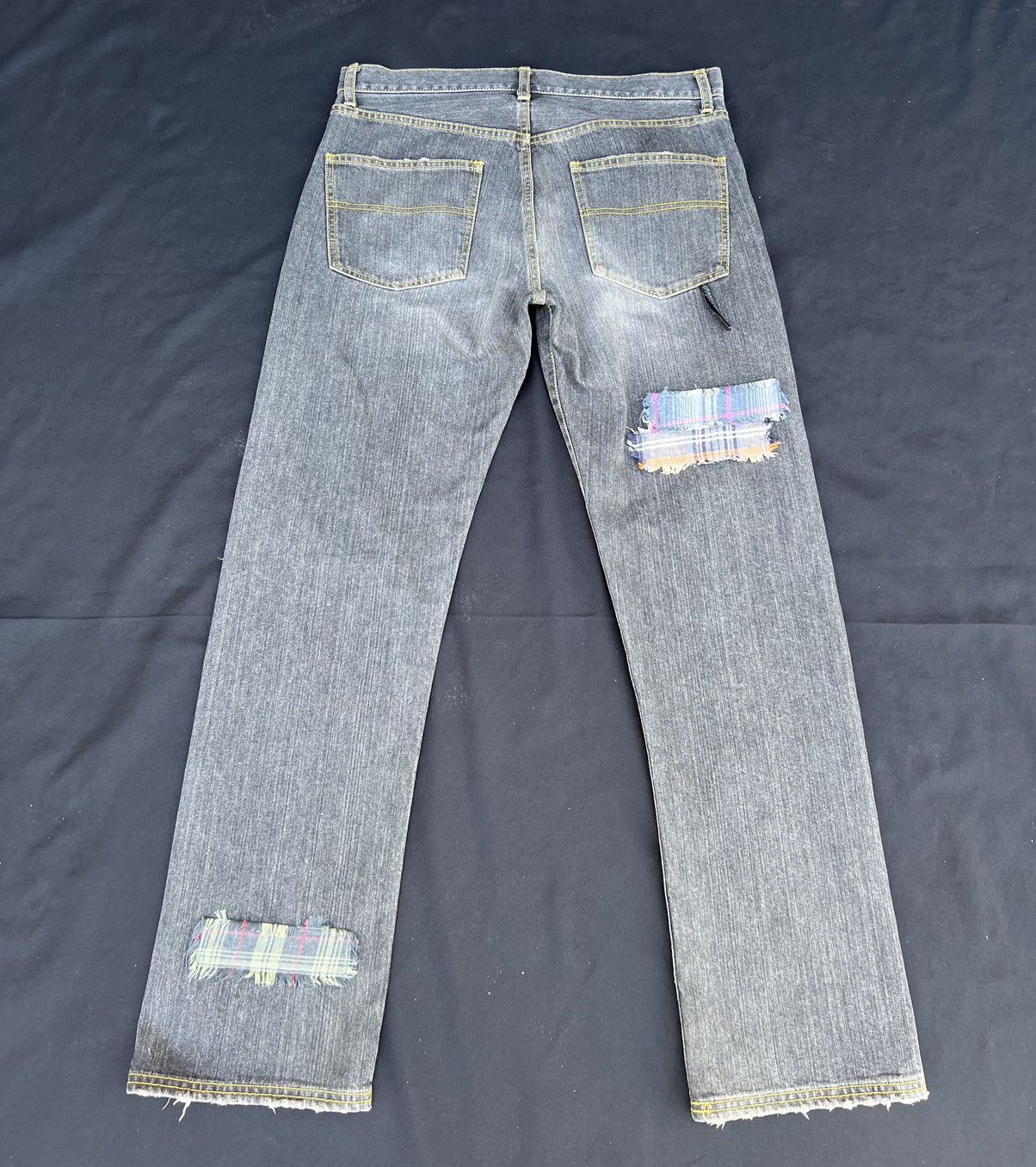 Vintage Trashed GRAND CANYON Japan Ripped Fade Black Denim Jeans Size US 34 / EU 50 - 22 Thumbnail