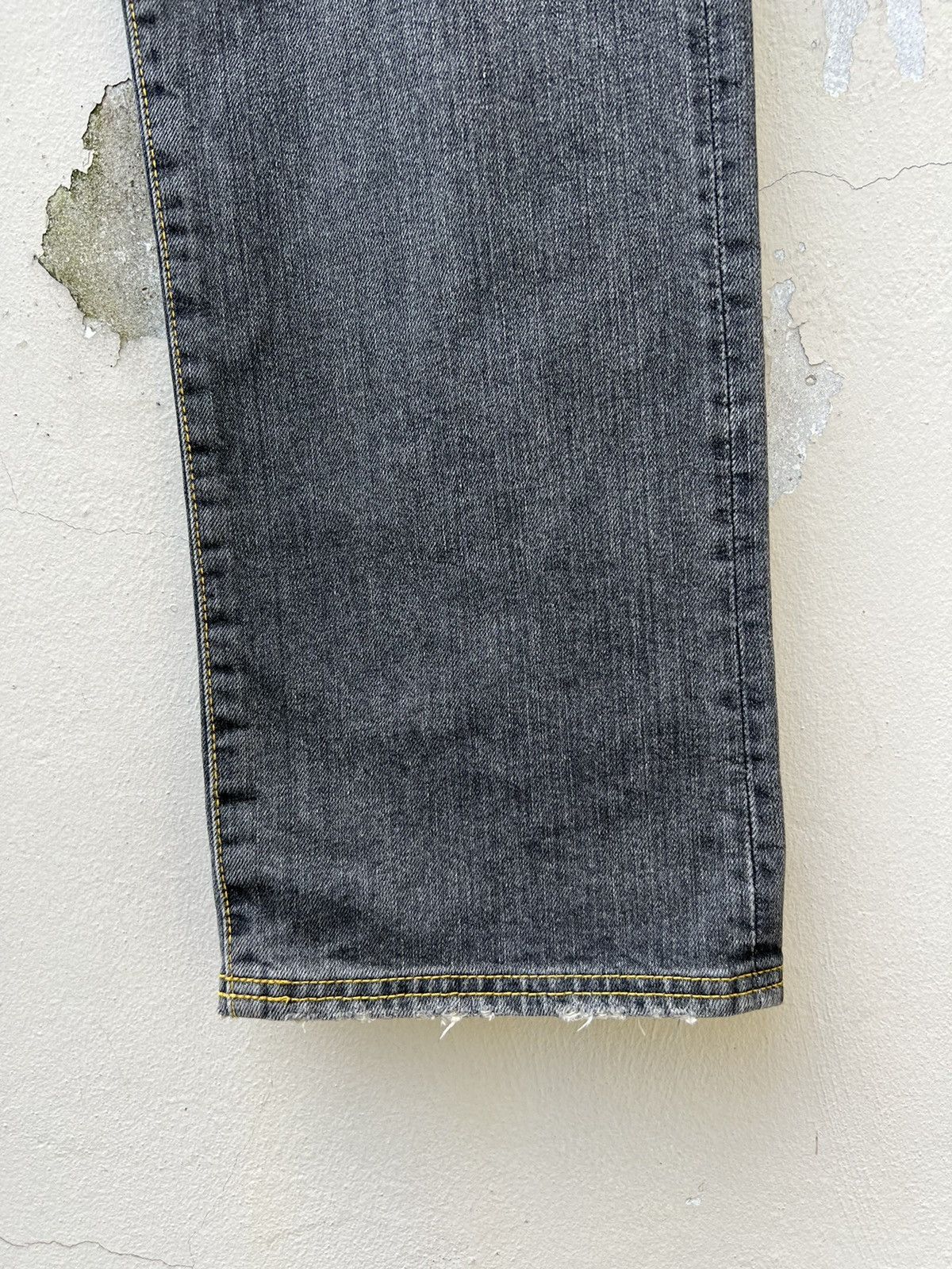 Vintage Trashed GRAND CANYON Japan Ripped Fade Black Denim Jeans Size US 34 / EU 50 - 8 Thumbnail