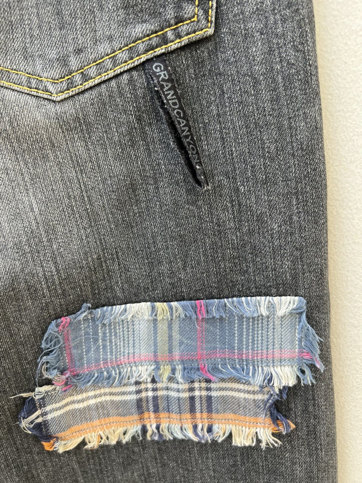 Vintage Trashed GRAND CANYON Japan Ripped Fade Black Denim Jeans Size US 34 / EU 50 - 13 Thumbnail