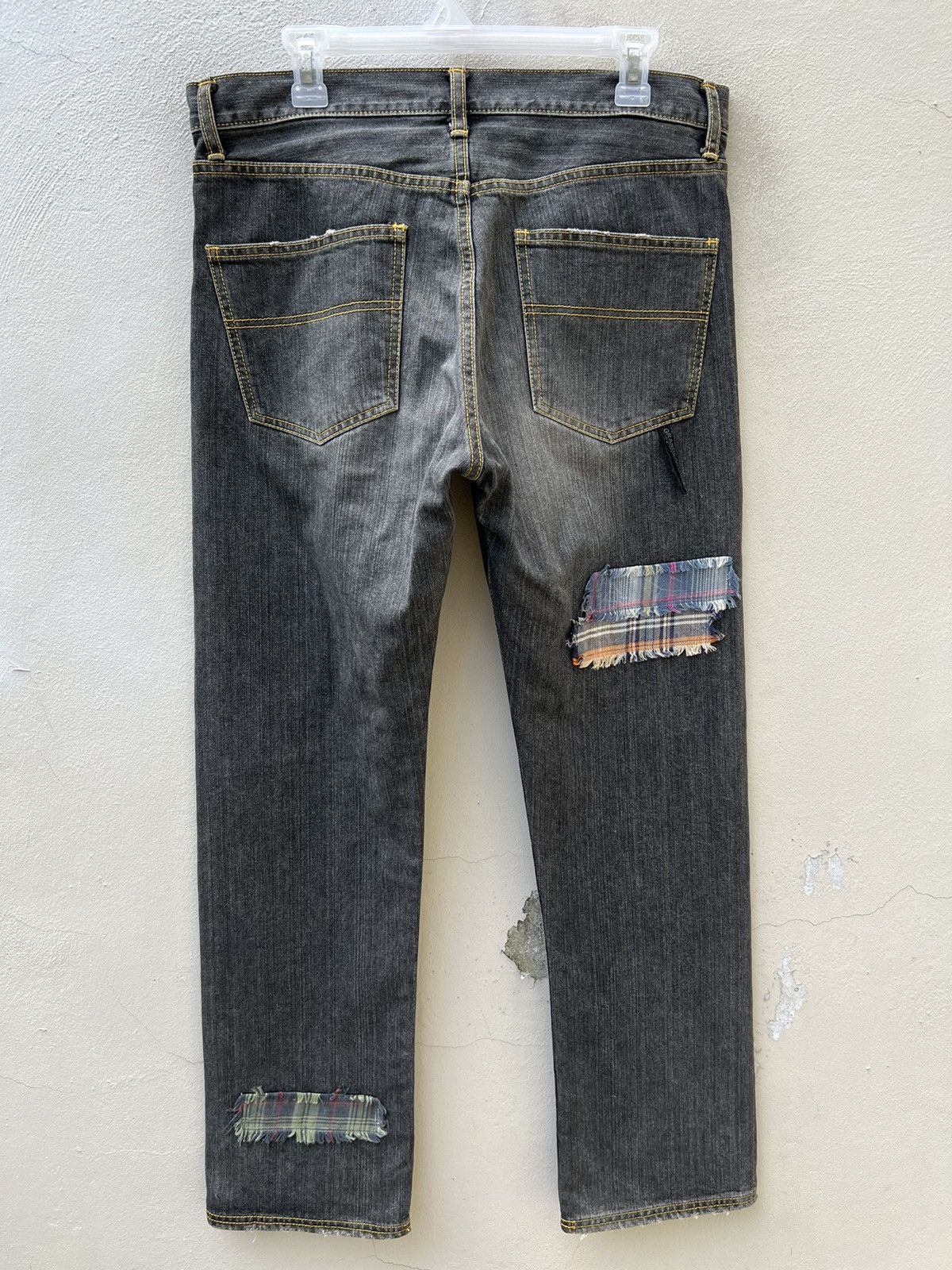 Vintage Trashed GRAND CANYON Japan Ripped Fade Black Denim Jeans Size US 34 / EU 50 - 9 Thumbnail