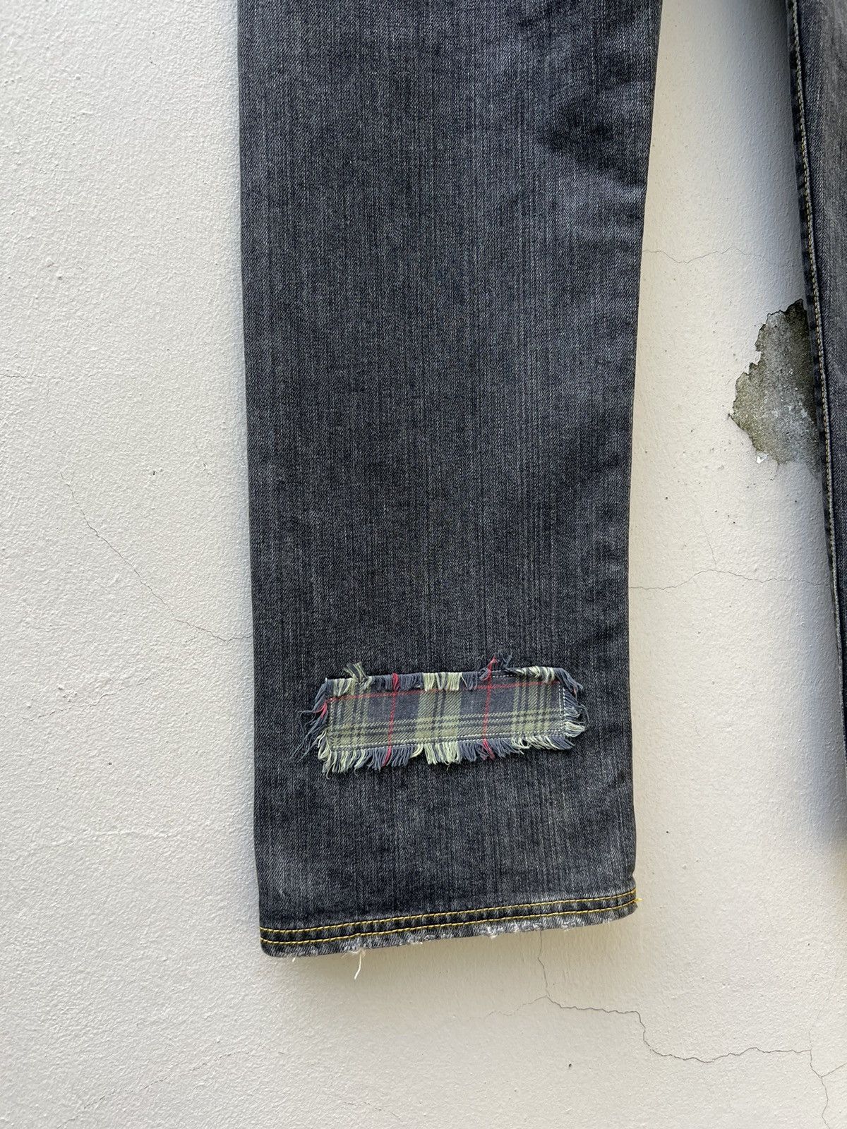 Vintage Trashed GRAND CANYON Japan Ripped Fade Black Denim Jeans Size US 34 / EU 50 - 11 Thumbnail