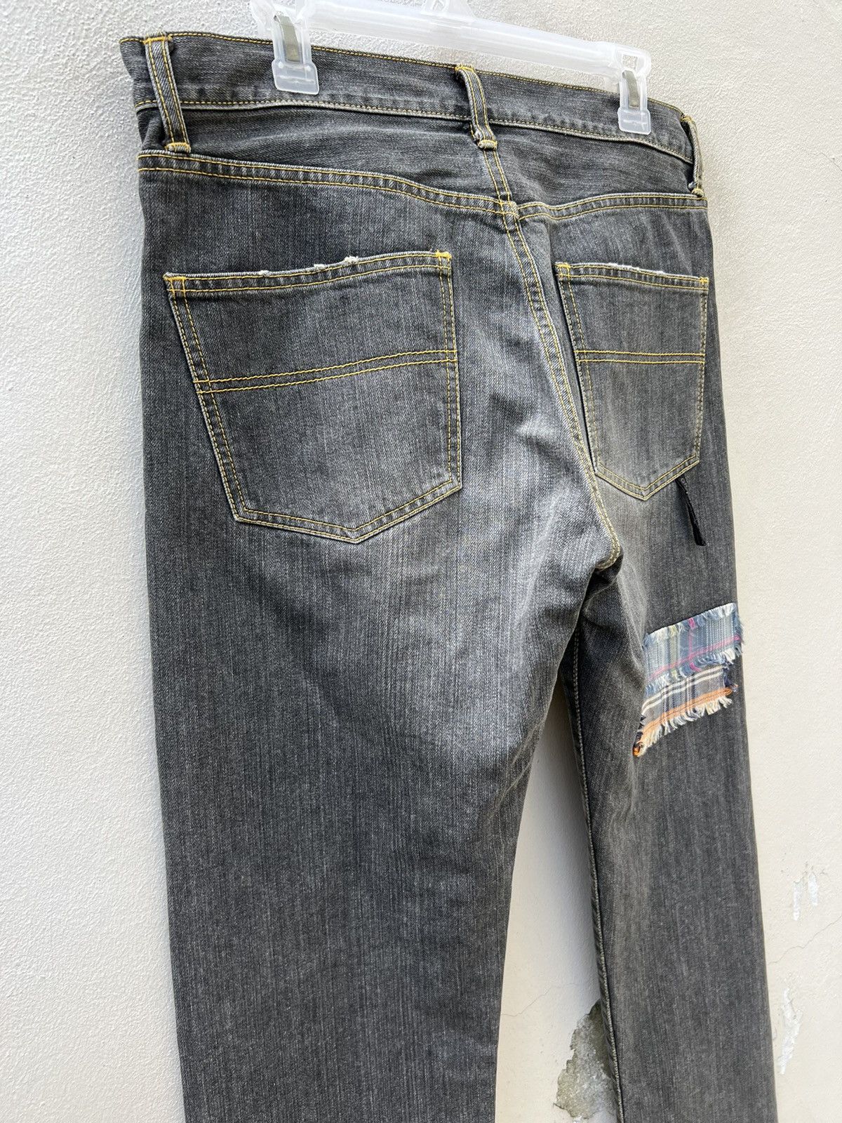 Vintage Trashed GRAND CANYON Japan Ripped Fade Black Denim Jeans Size US 34 / EU 50 - 10 Thumbnail