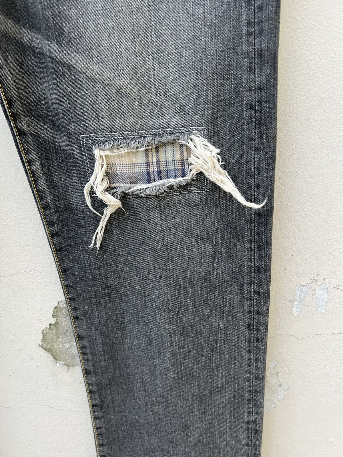 Vintage Trashed GRAND CANYON Japan Ripped Fade Black Denim Jeans Size US 34 / EU 50 - 7 Thumbnail