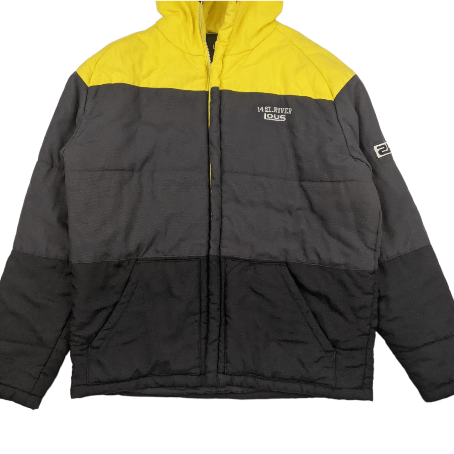 Japanese Brand LOUS 14st River Milticolor Puffer Jacket Size US M / EU 48-50 / 2 - 2 Thumbnail