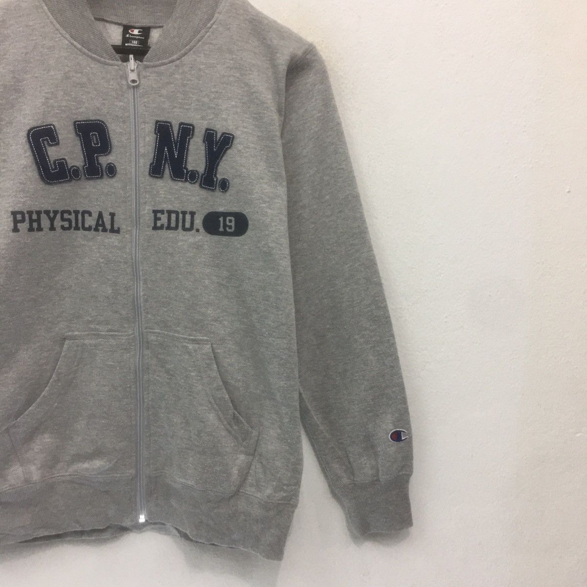 Champion × Vintage Vintage Champion Zipper Varsity Sweater Embroidery CPNY edu Size S / US 4 / IT 40 - 3 Thumbnail