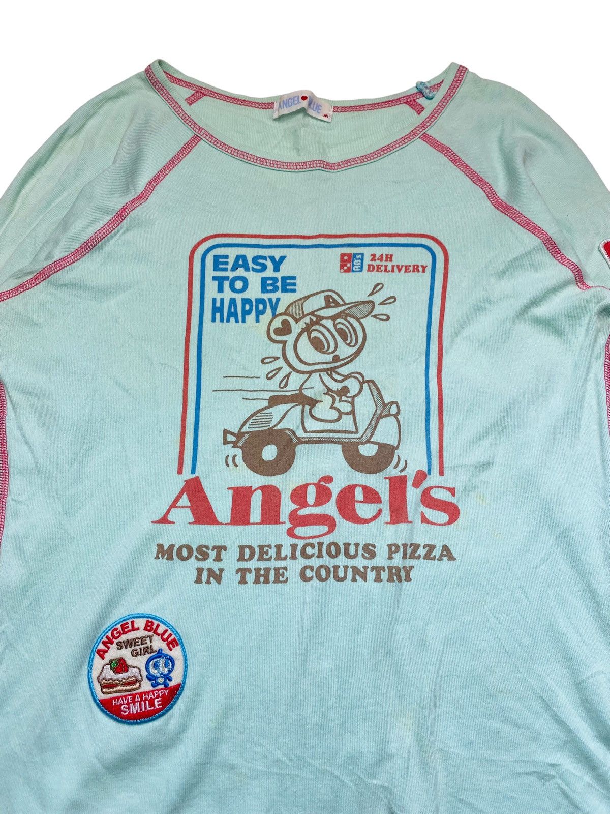 Angel Blue 2000s Angel Blue - Domino Pizza Baby Tee Size M / US 6-8 / IT 42-44 - 3 Thumbnail