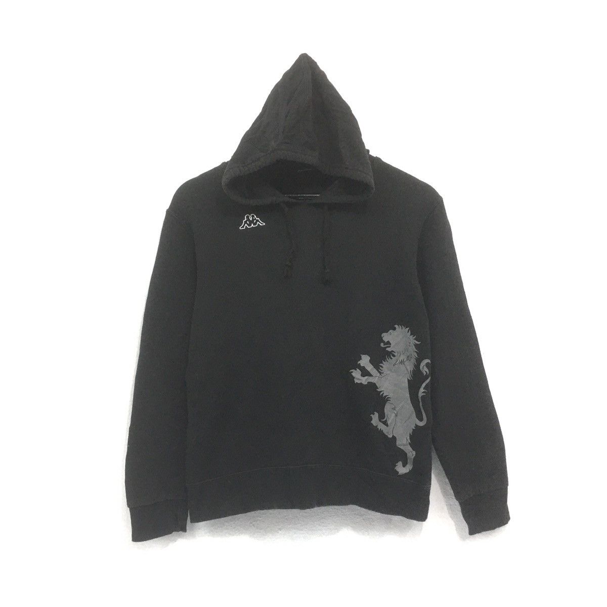Kappa × Vintage Vintage KAPPA Big Logo Hoodie Sweatshirt Black Colour Size S / US 4 / IT 40 - 1 Thumbnail