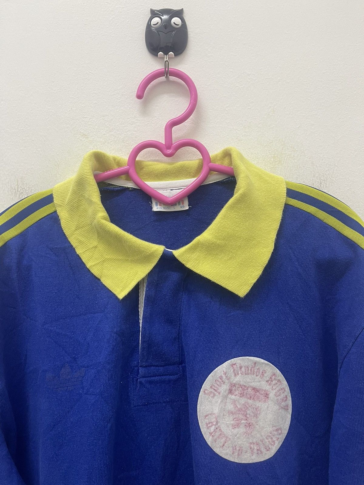 Adidas Rare Vintage ADIDAS Rugby Ventex CREPY EN VALOIS France Made Size US L / EU 52-54 / 3 - 2 Thumbnail
