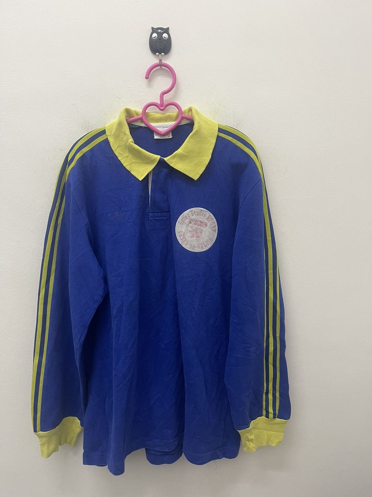 Adidas Rare Vintage ADIDAS Rugby Ventex CREPY EN VALOIS France Made Size US L / EU 52-54 / 3 - 1 Thumbnail