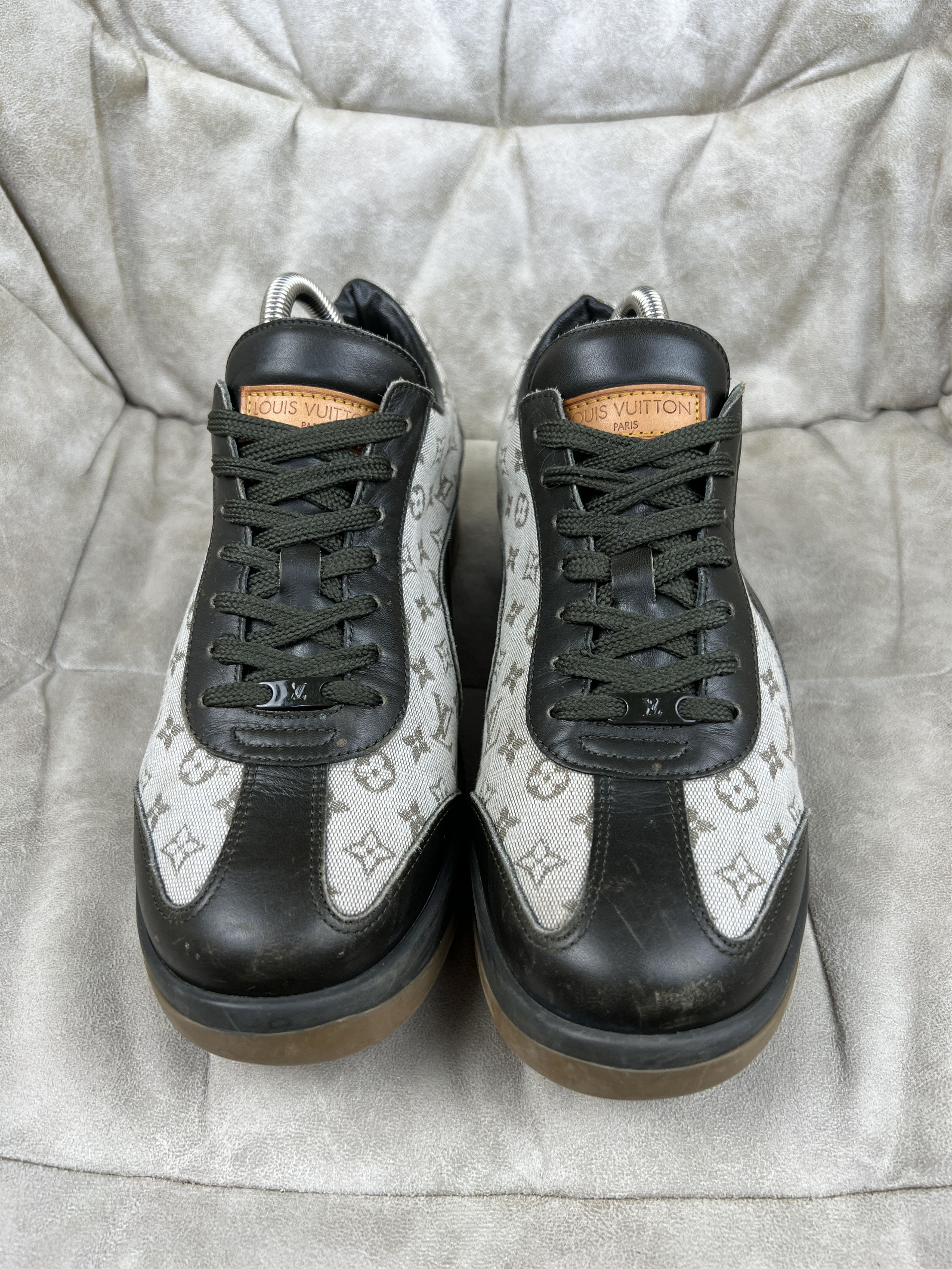 Louis Vuitton Louis Vuitton Green Monogram Low Top Sneakers Size US 9.5 / IT 39.5 - 4 Thumbnail